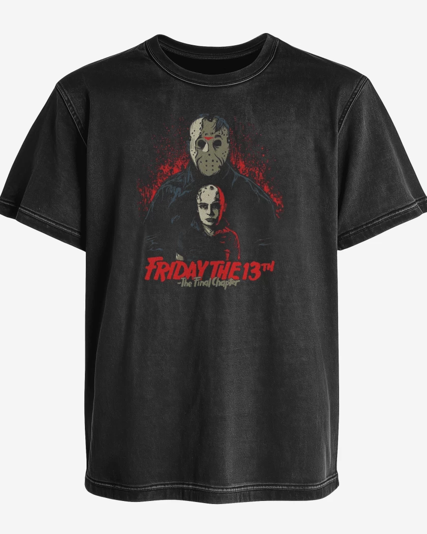 Polera desgastada Negro de Jason Friday The 13