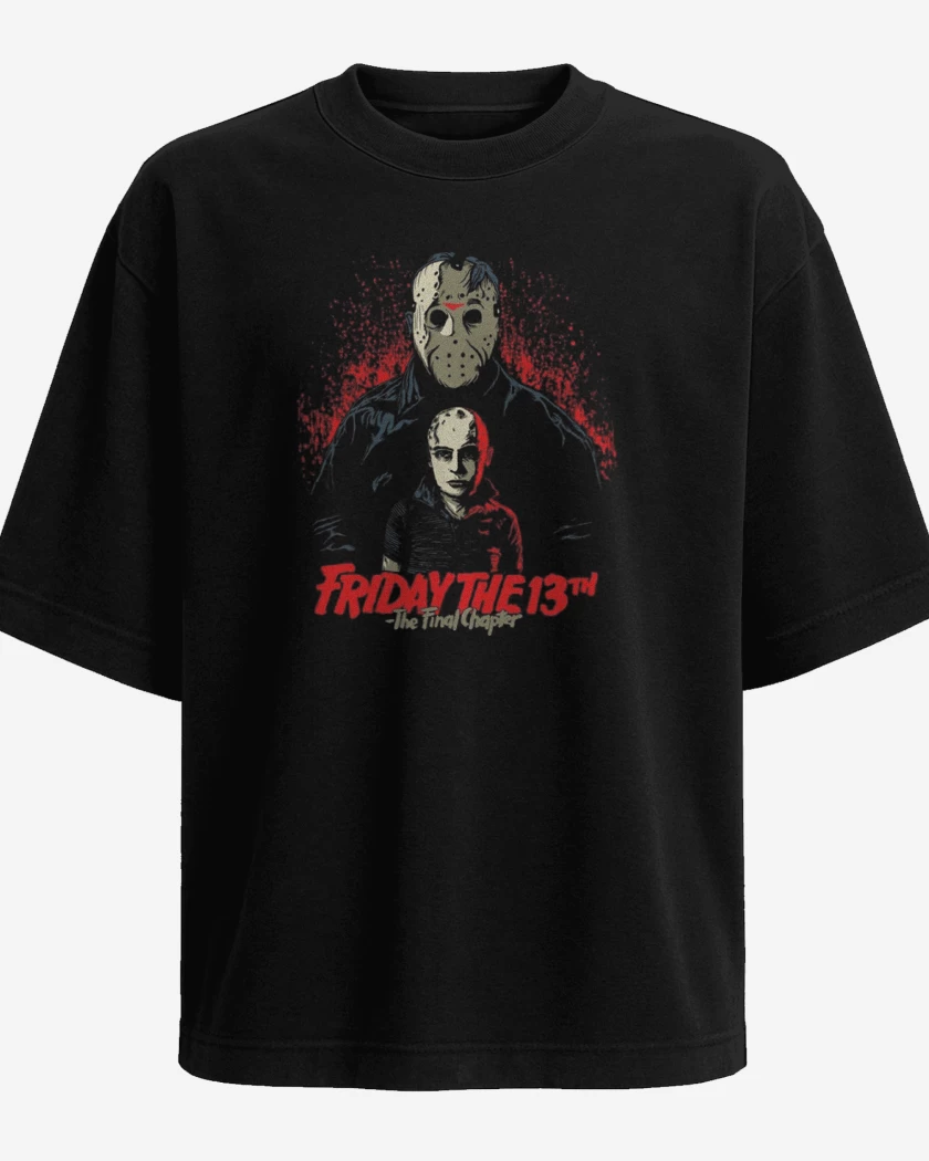 Polera Oversize Negro de Jason Friday The 13