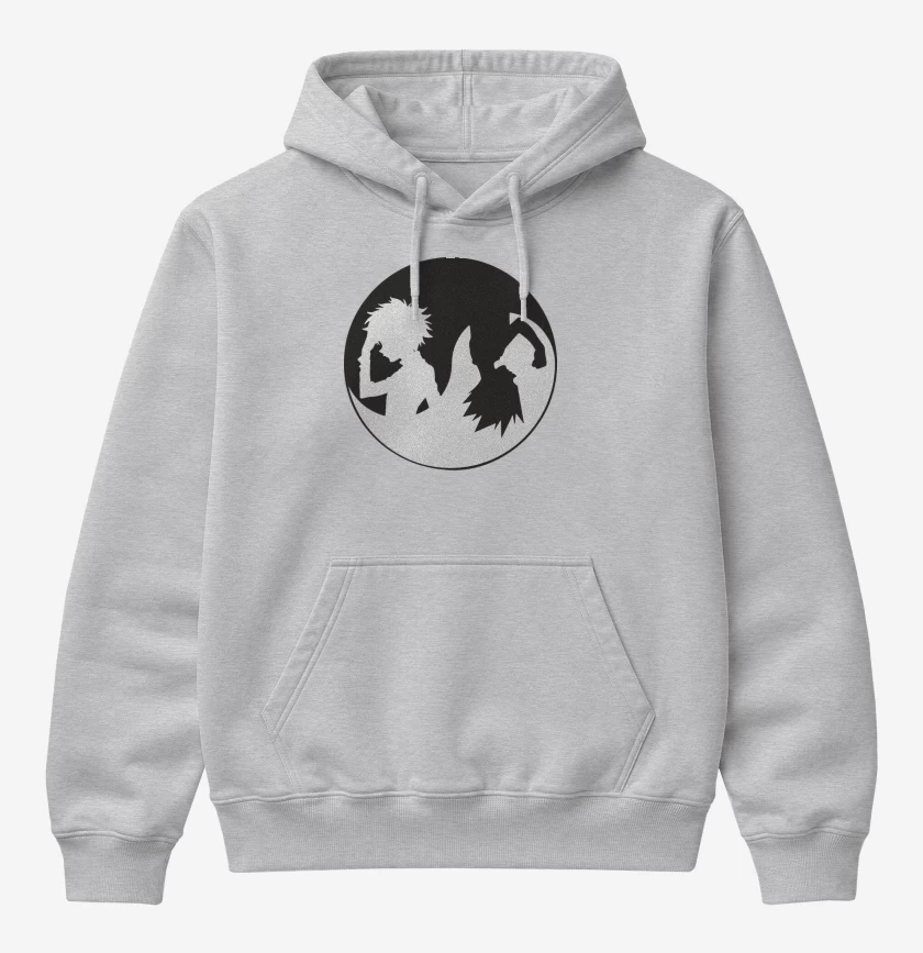 Poleron Canguro básico Gris Melange de Hunter x yin yang