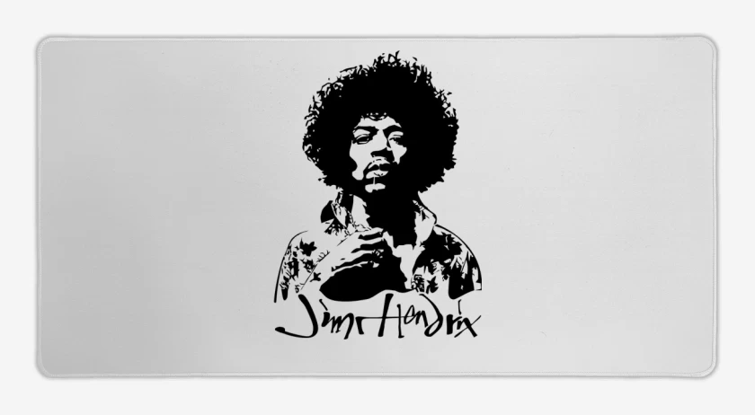 Mouse pad Gamer Blanco de Jimi hendrix