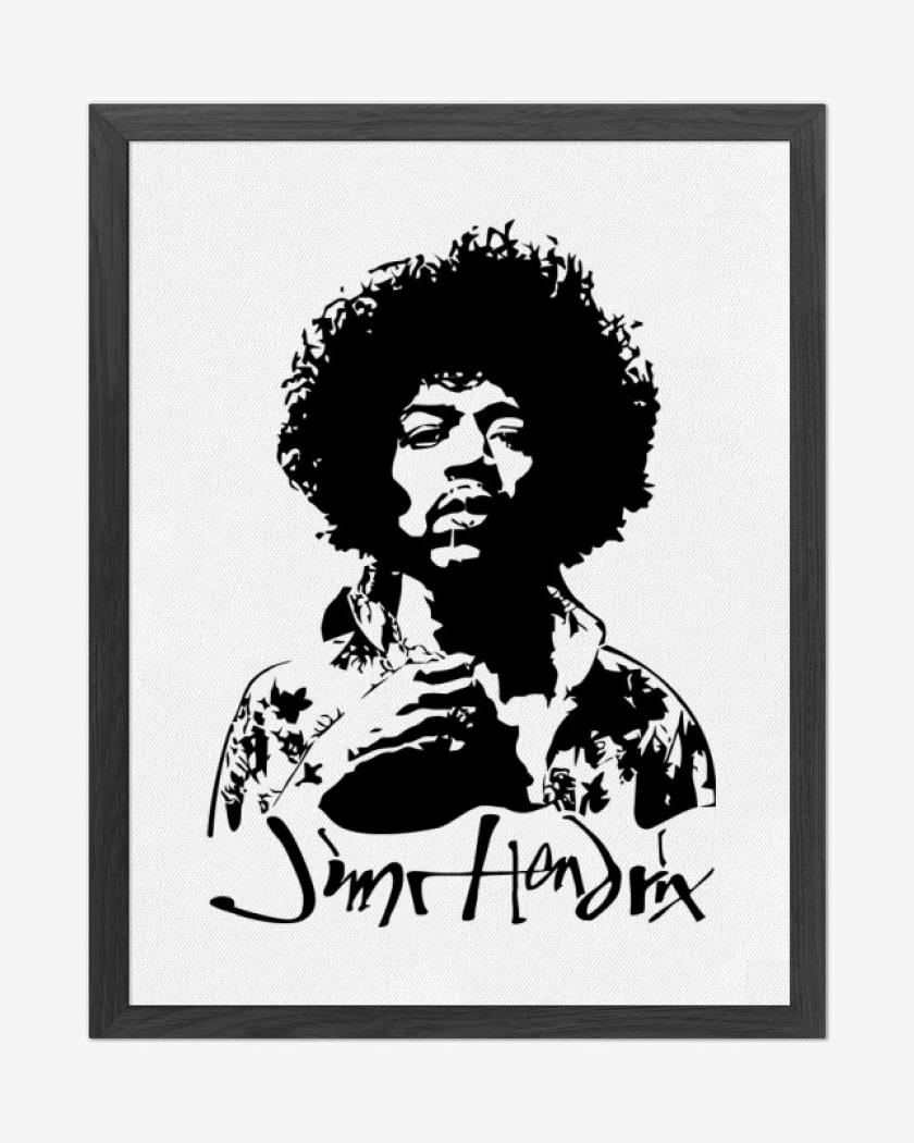 Cuadro decorativo Blanco de Jimi hendrix