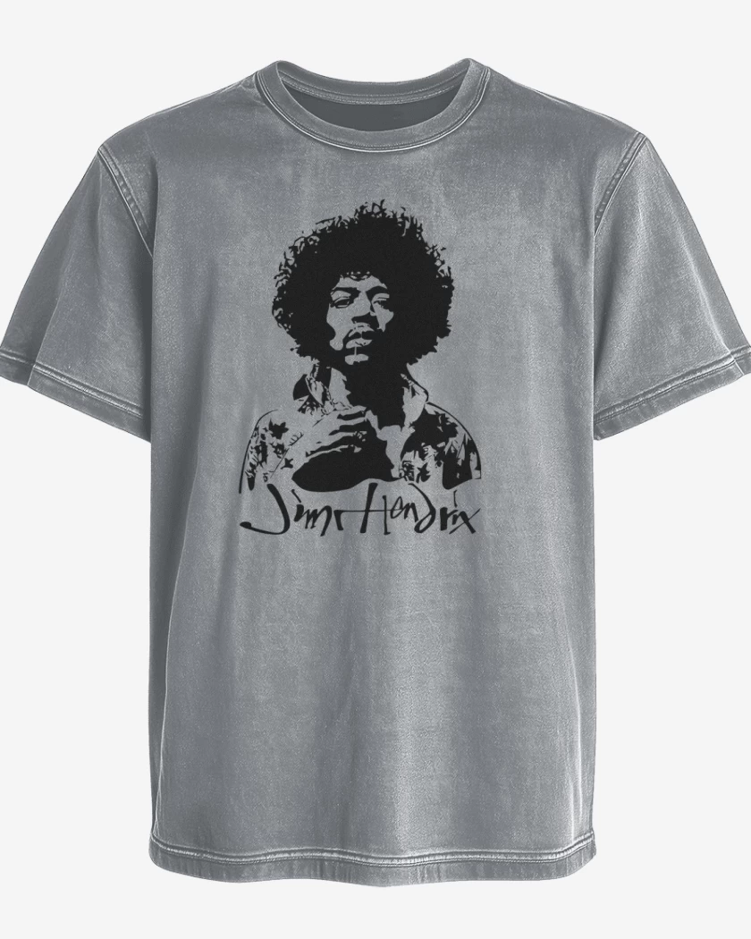 Polera desgastada Gris Melange de Jimi hendrix