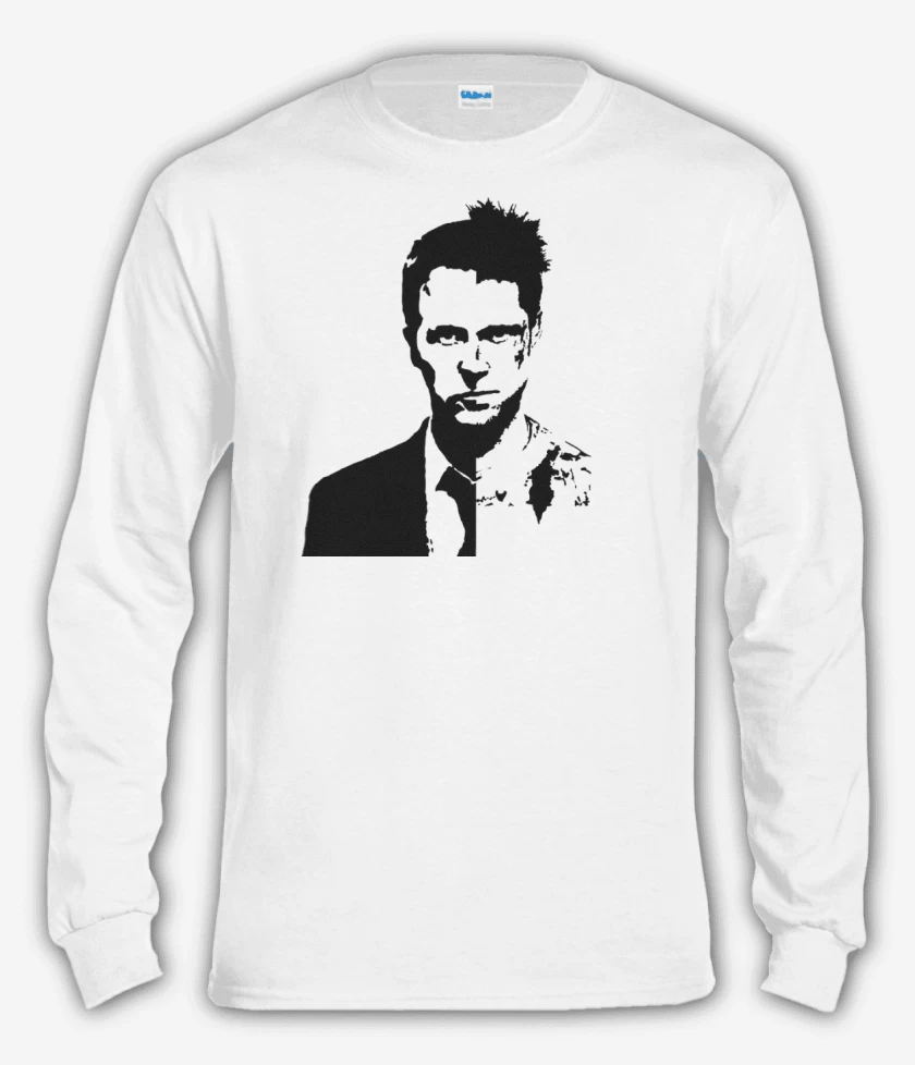 Polera manga larga Blanco de Narrador & Tyler