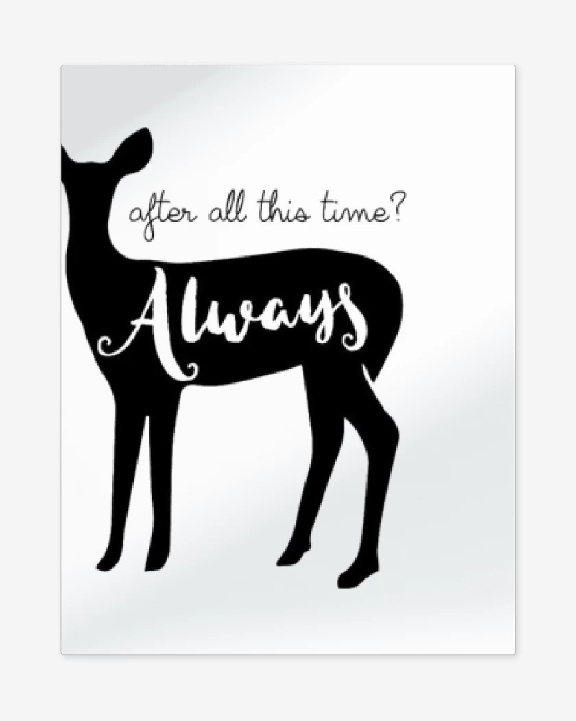 Print metalico Blanco de Patronus Always