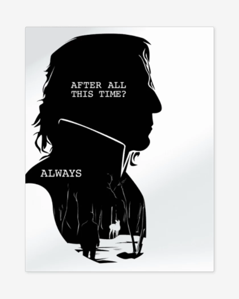 Print metalico Blanco de Snape always