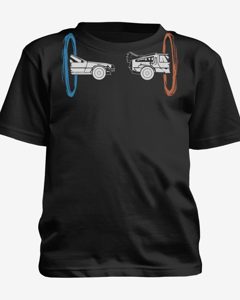 Polera de niño Negro de Portal - Delorean