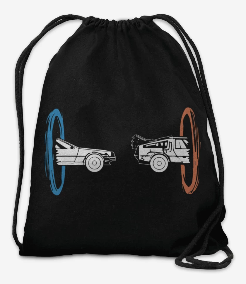 Mochila Negro de Portal - Delorean