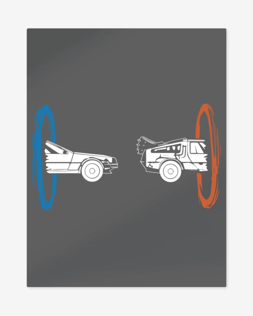 Print metalico Carbon de Portal - Delorean