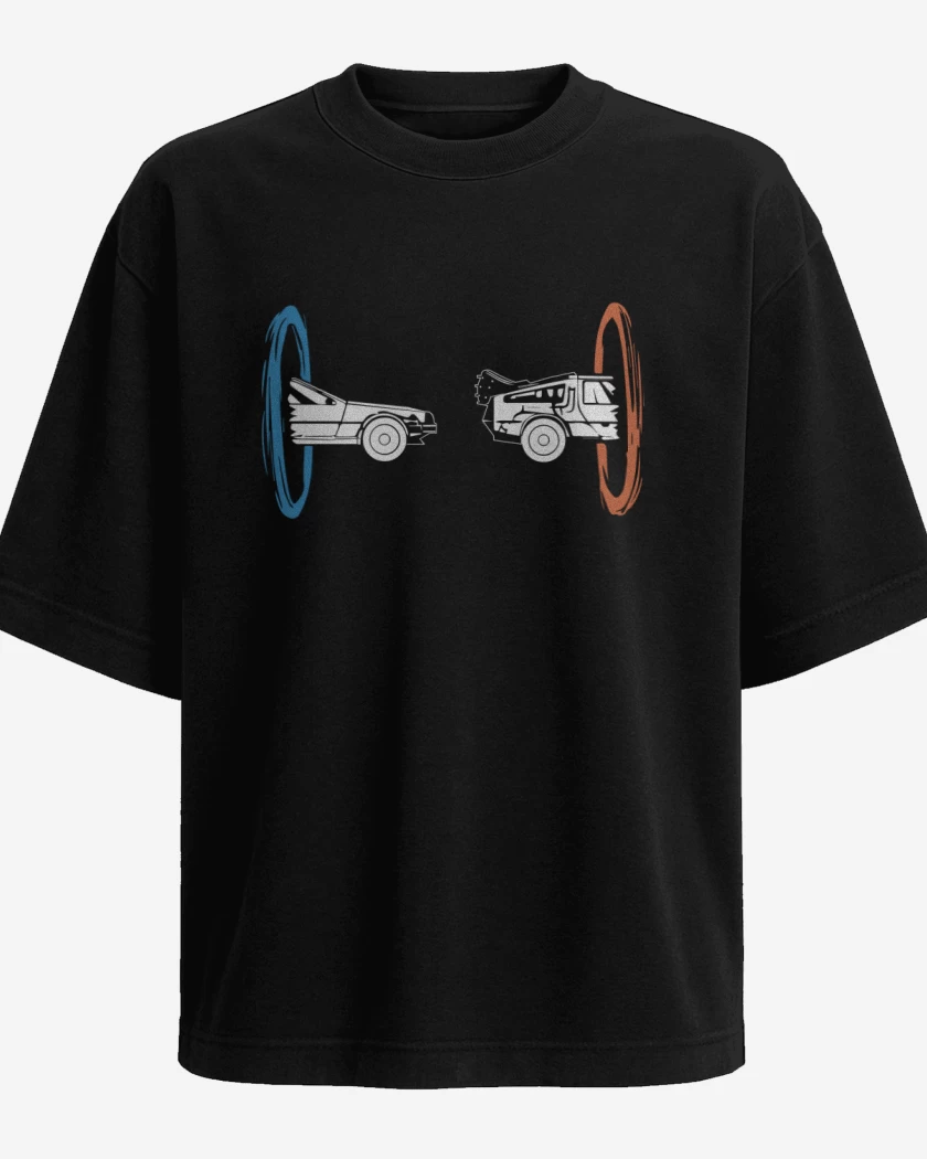 Polera Oversize Negro de Portal - Delorean