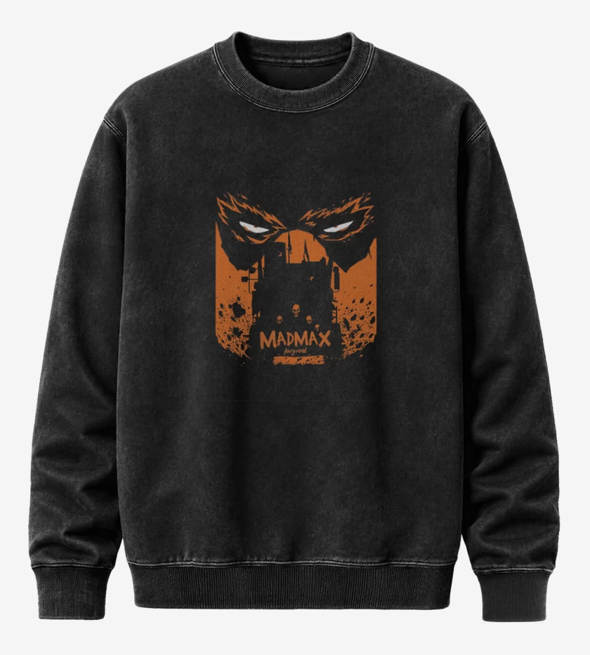 Poleron Polo Acid Wash Negro de Mad Max fury road