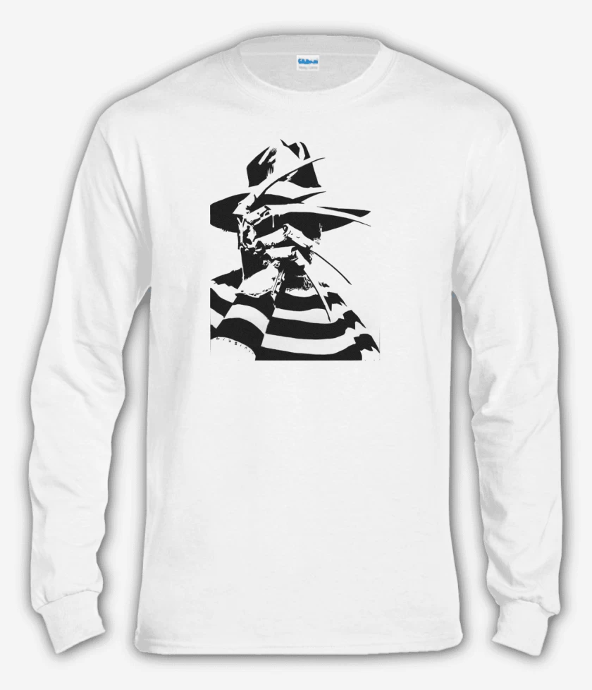Polera manga larga Blanco de Freddy Krueger