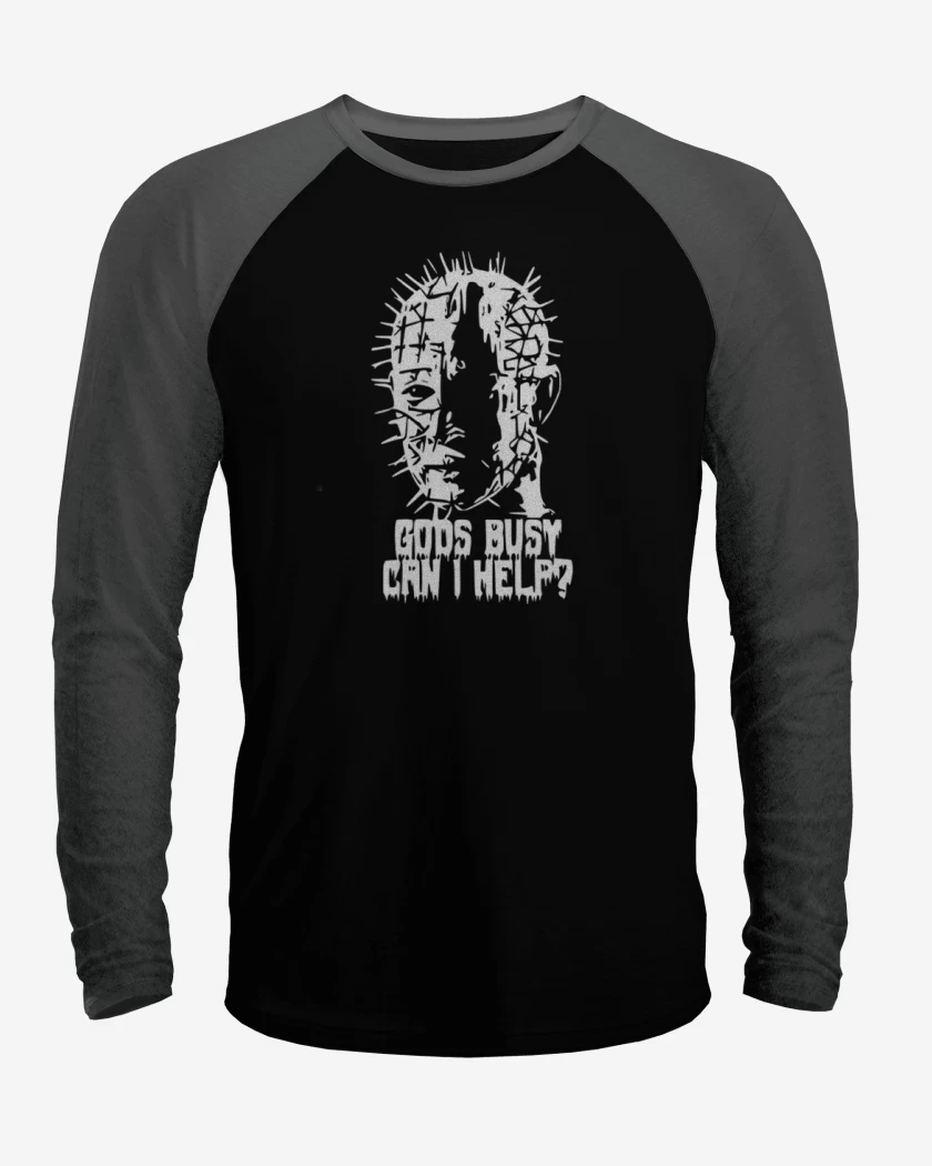 Polera Raglan Negro / Negro Heather de Hellraiser
