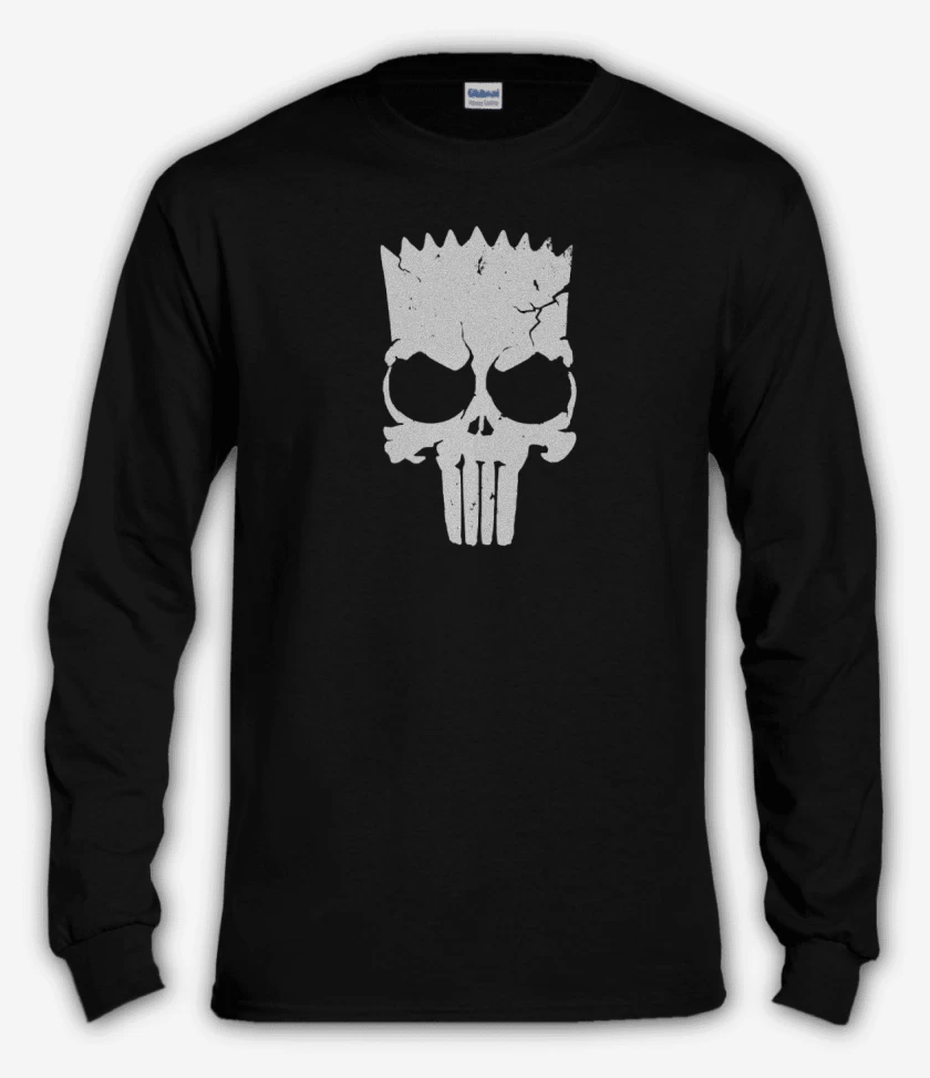 Polera manga larga Negro de Bart El que castiga