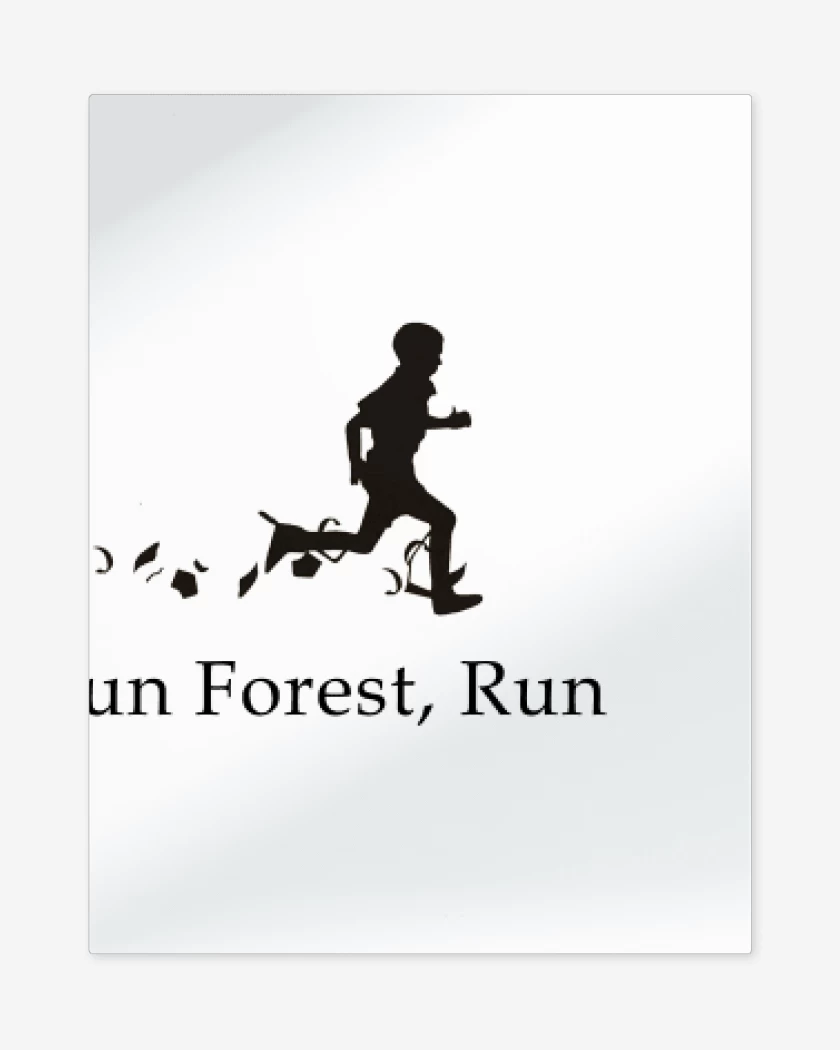 Print metalico Blanco de Run forest run 