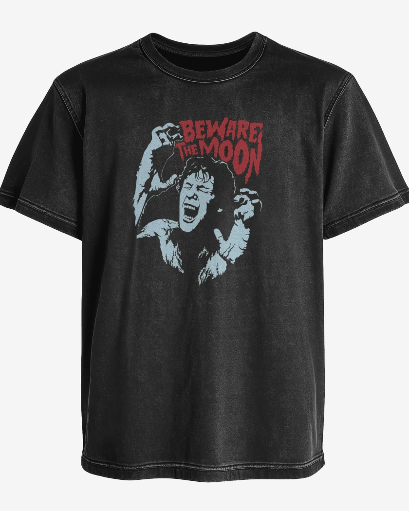 Polera desgastada Negro de Beware the moon 