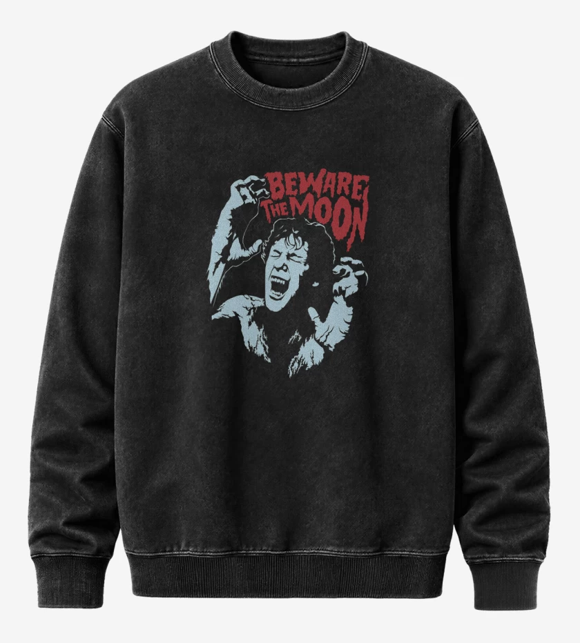 Poleron Polo Acid Wash Negro de Beware the moon 