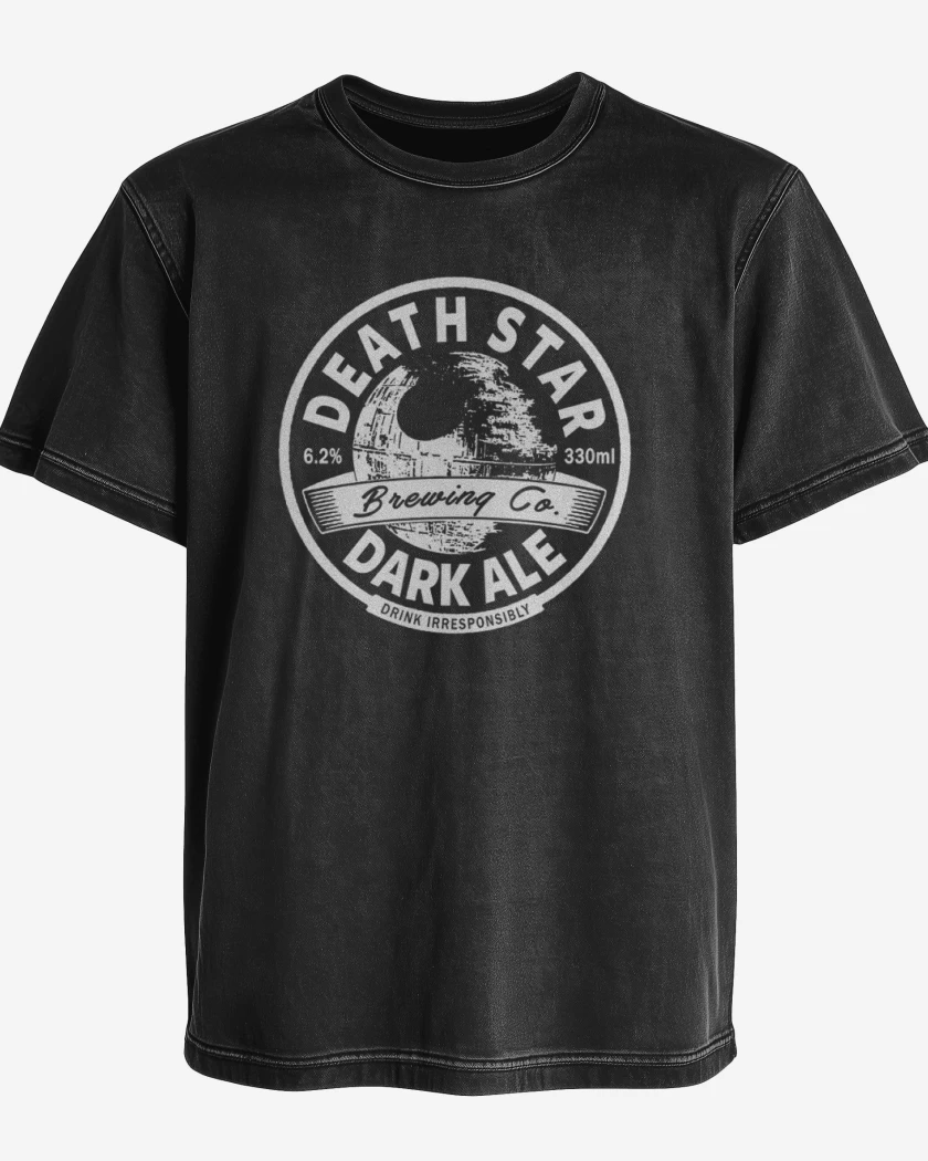 Polera desgastada death star 2