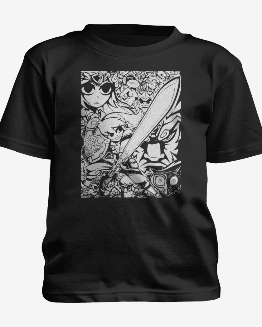 Polera de niño Negro de Zelda - Personajes
