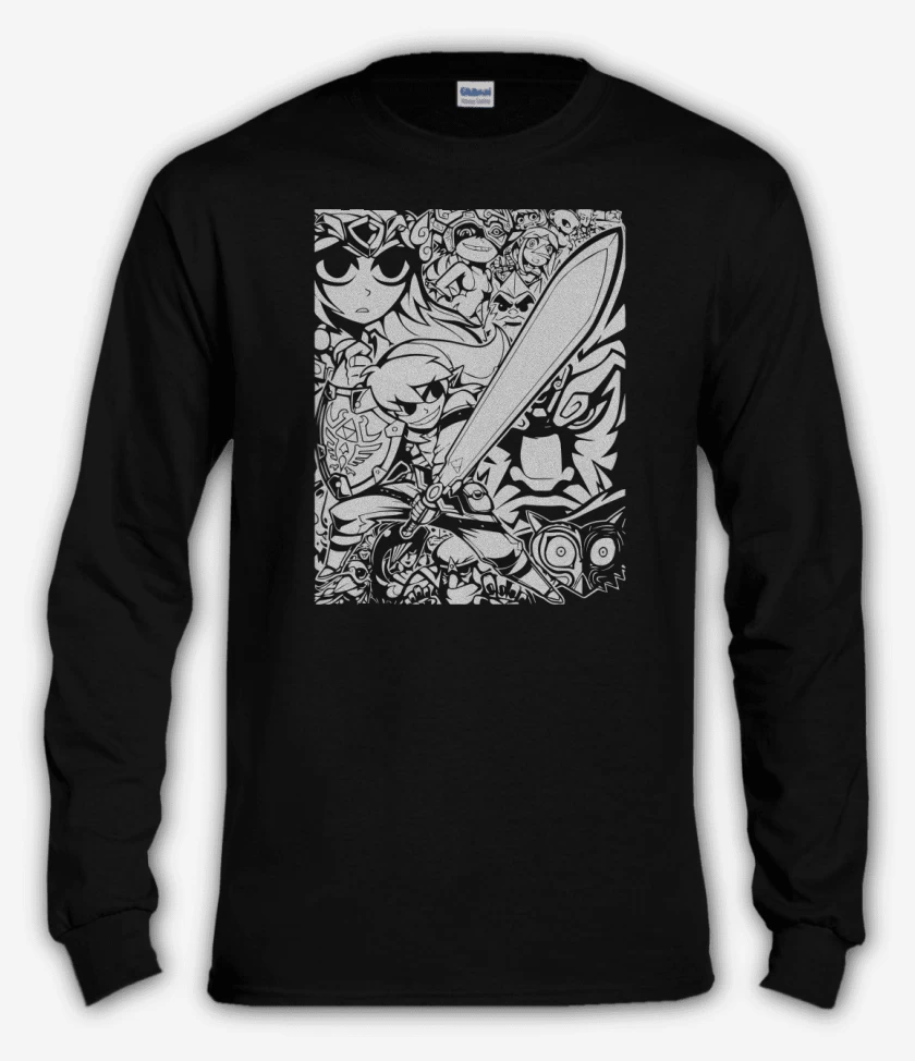 Polera manga larga Negro de Zelda - Personajes