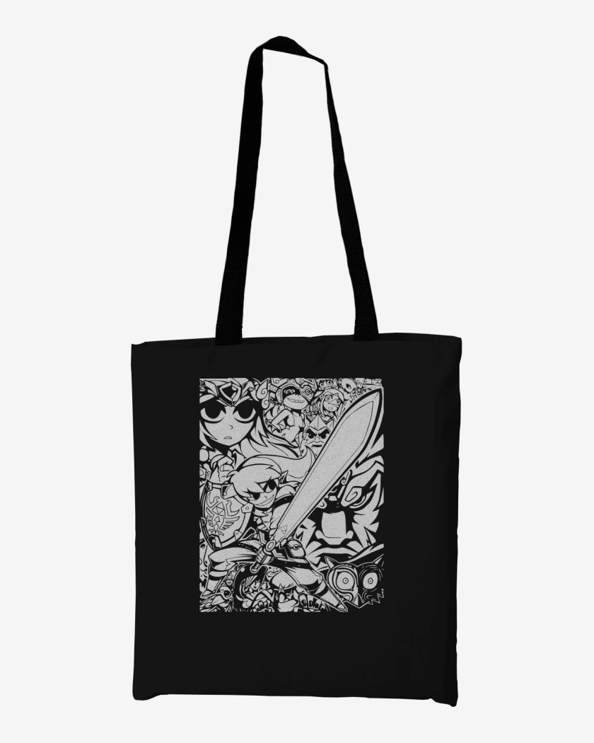 Totebag Negro de Zelda - Personajes