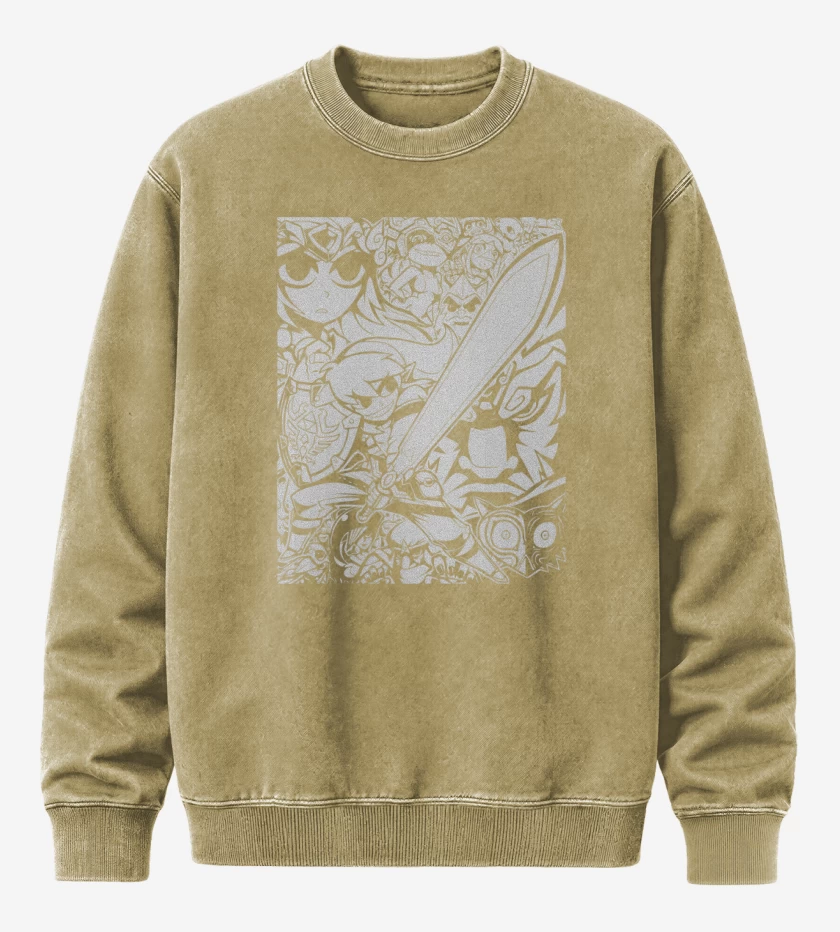 Poleron Polo Acid Wash Beige de Zelda - Personajes