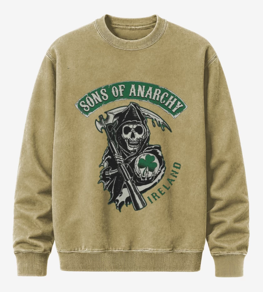 Poleron Polo Acid Wash Beige de Sons of Anarchy Ireland