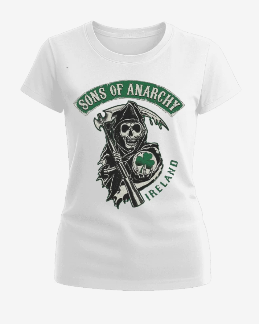 Polera de Mujer Blanco de Sons of Anarchy Ireland