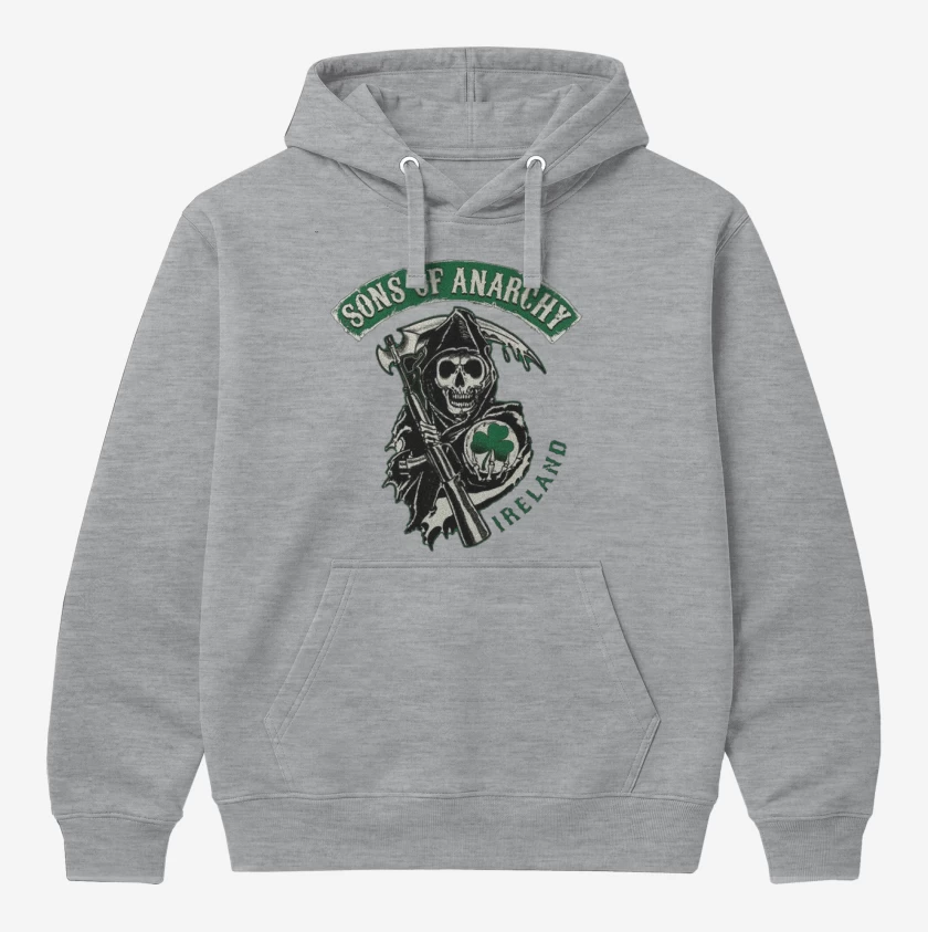 Polerón Canguro Gris Melange de Sons of Anarchy Ireland