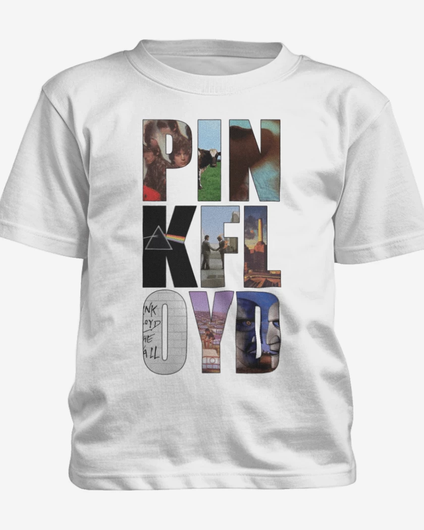 Polera de niño Blanco de Pink Floyd discos
