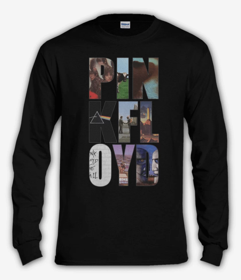 Polera manga larga Negro de Pink Floyd discos