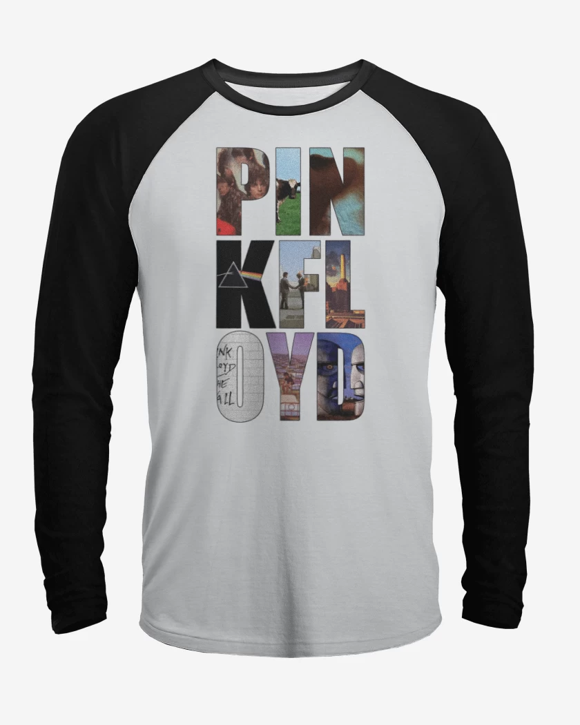 Polera Raglan Pink Floyd discos