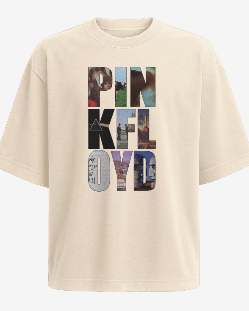 Polera Oversize Pink Floyd discos