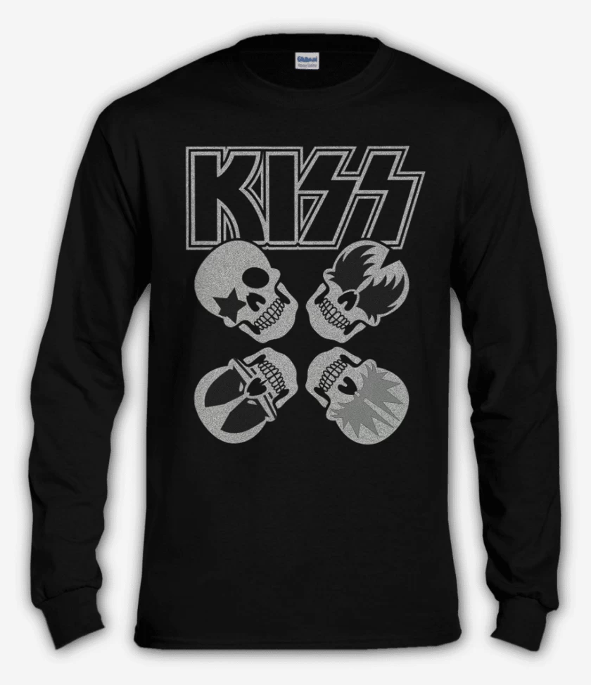 Polera manga larga Negro de Kiss