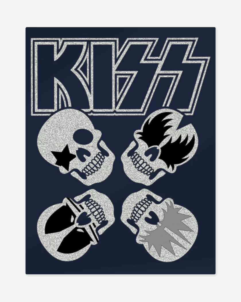 Print metalico Azul Marino de Kiss