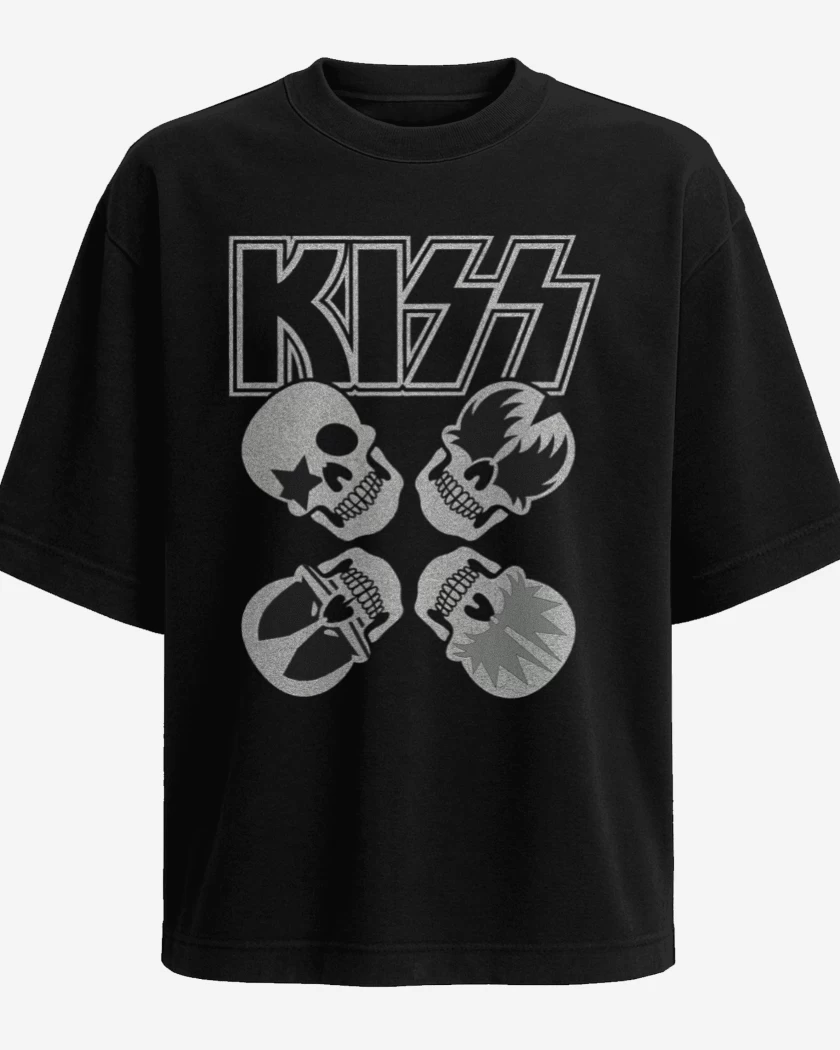 Polera Oversize Negro de Kiss