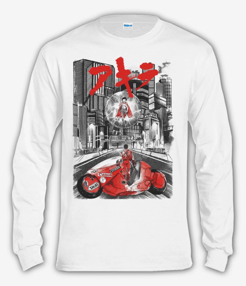 Polera manga larga Blanco de Akira 2