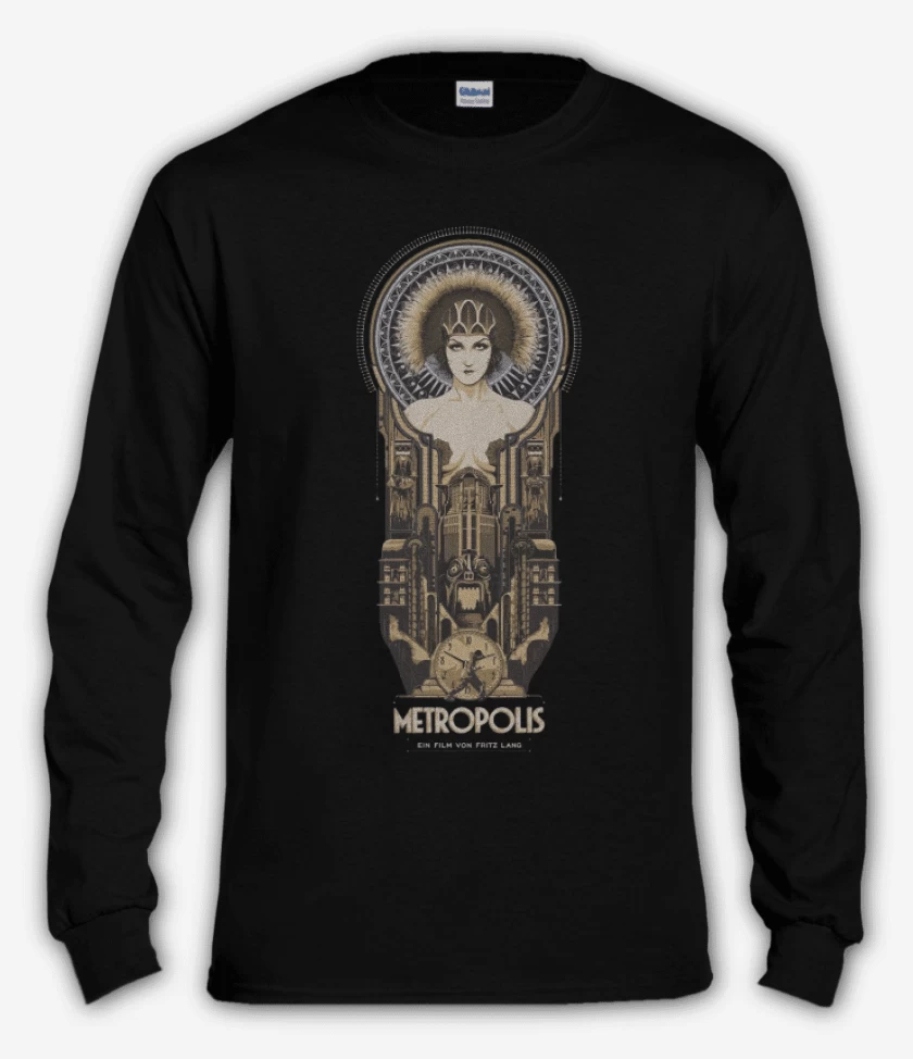 Polera manga larga Negro de Metropolis
