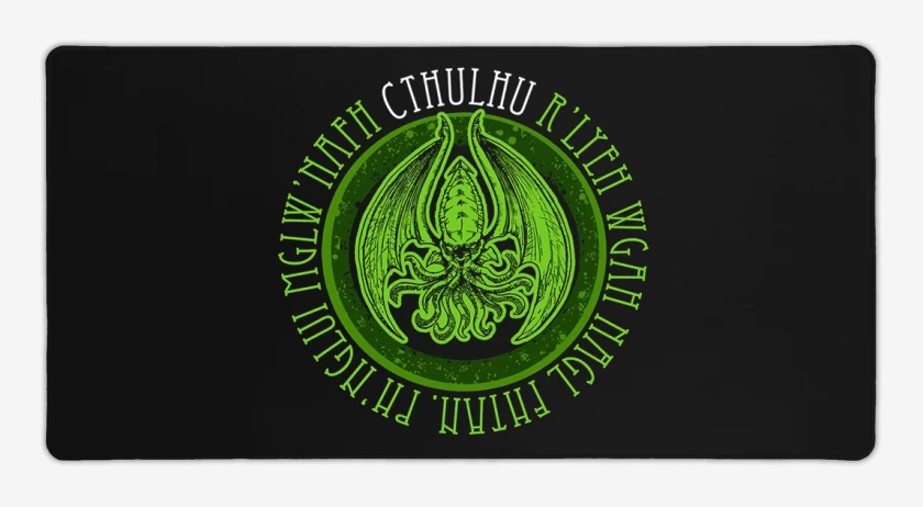 Mouse pad Gamer Negro de Cthulhu 5