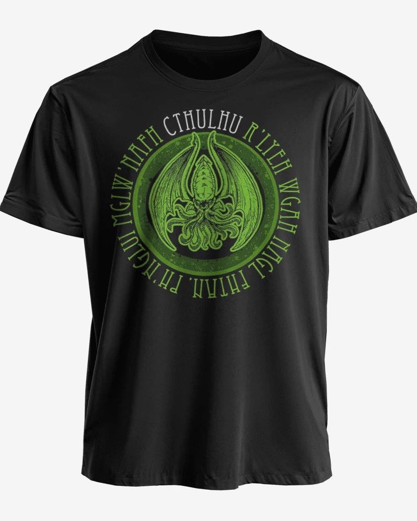 Polera premium Negro de Cthulhu 5