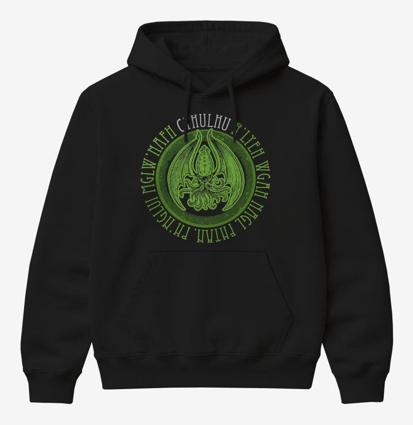 Poleron Canguro básico Negro de Cthulhu 5