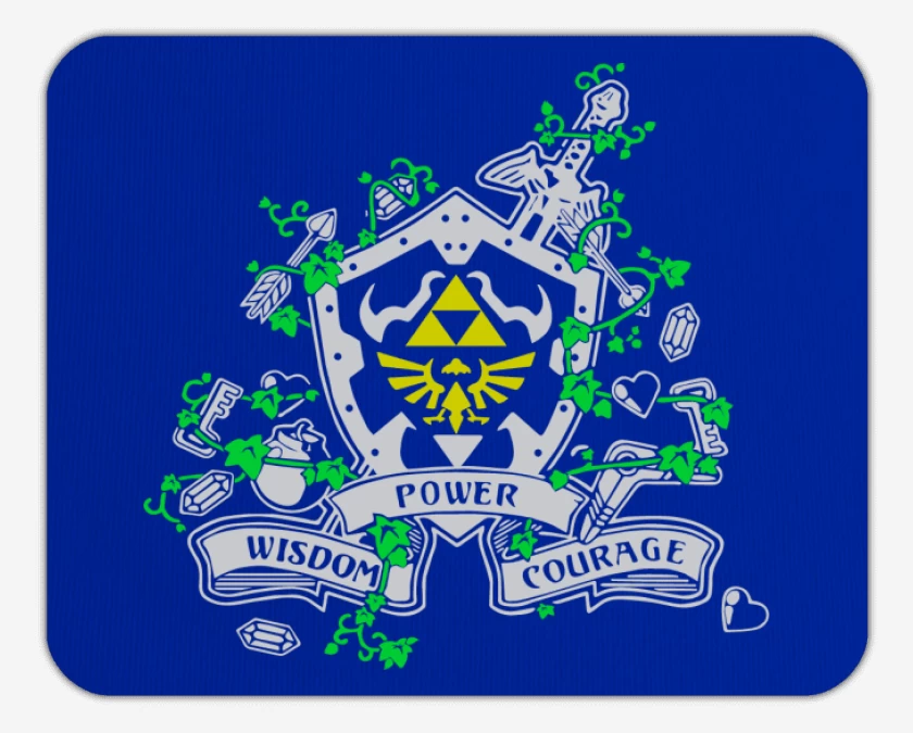 Mousepad Zelda - Power Wisdom Courage