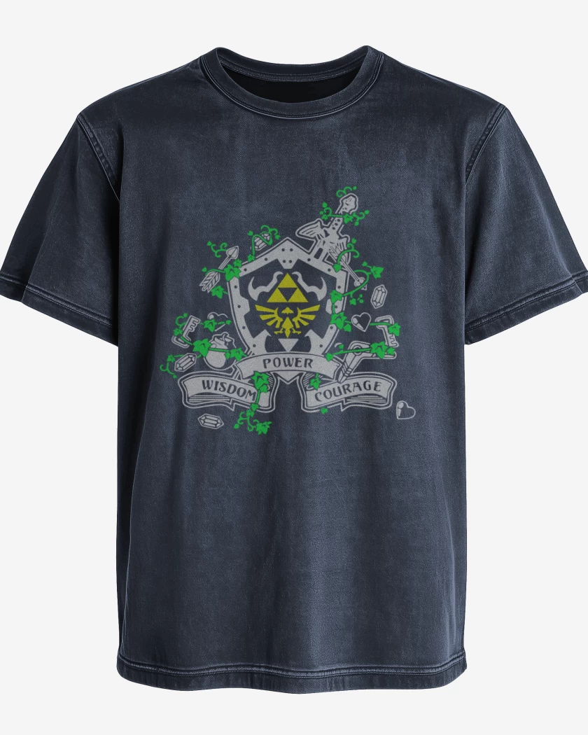 Polera desgastada Zelda - Power Wisdom Courage
