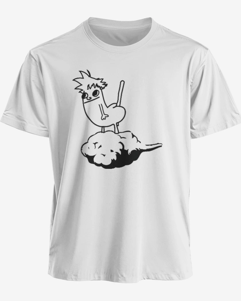 Polera Blanco de Dragon butt
