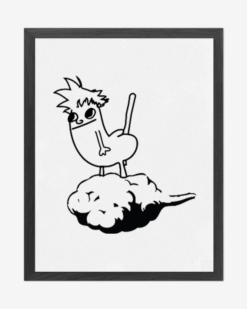 Cuadro decorativo Blanco de Dragon butt