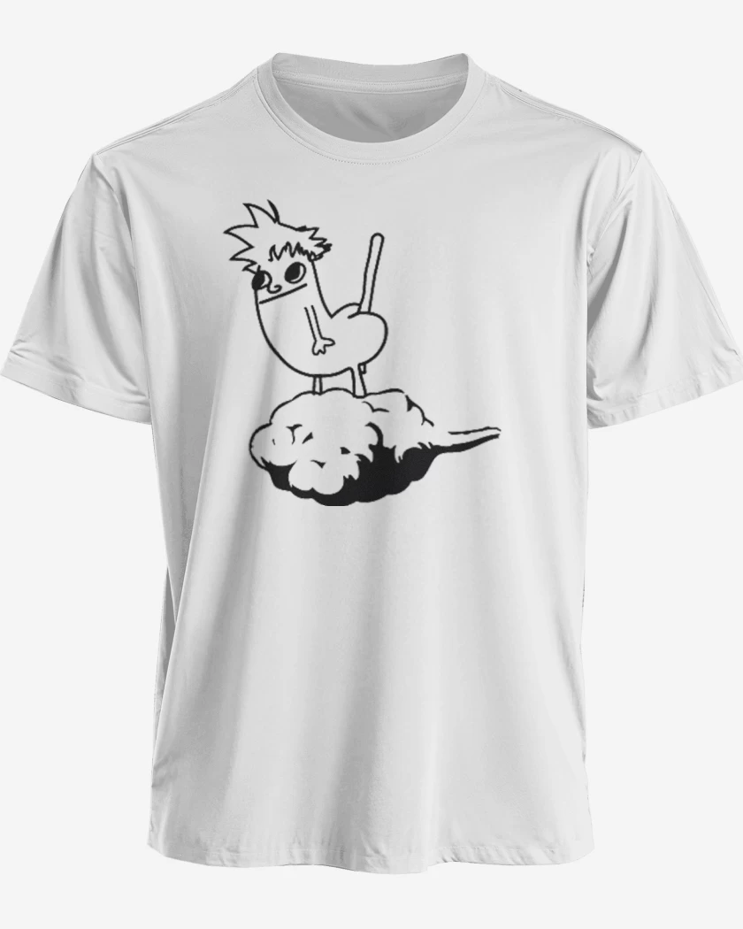 Polera premium Blanco de Dragon butt