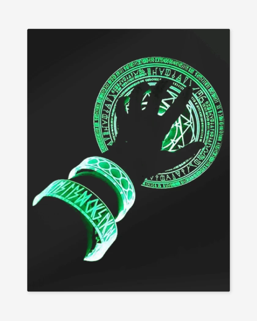 Print metalico Negro de Dr.strange agamotto