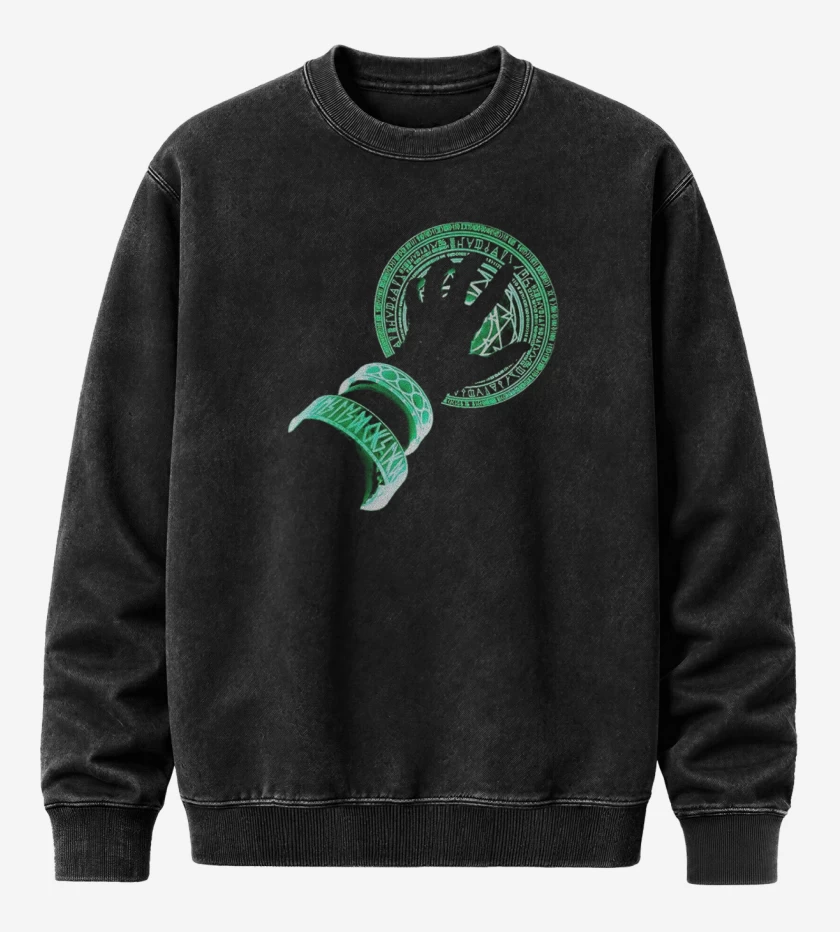 Poleron Polo Acid Wash Negro de Dr.strange agamotto