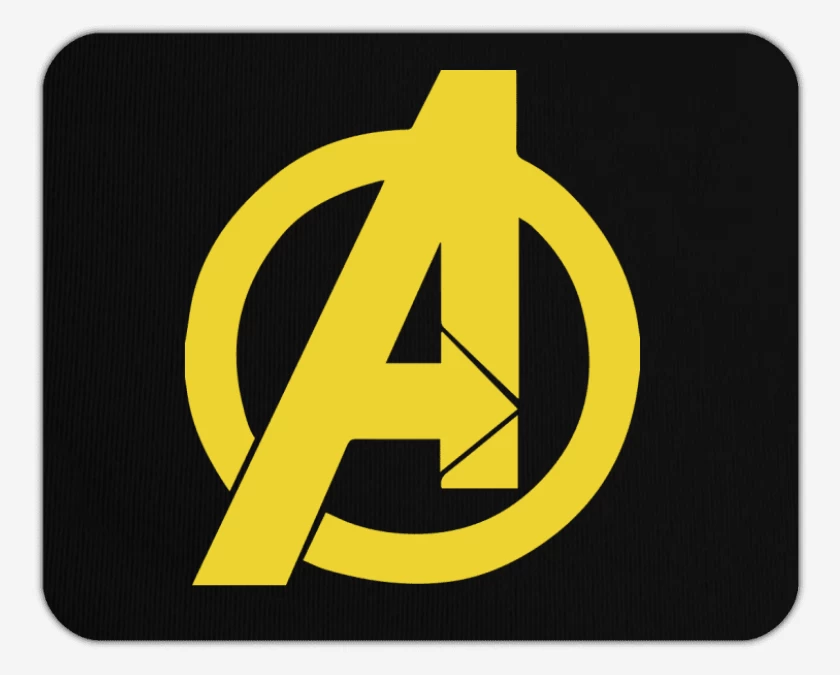 Mousepad Negro de Avengers Symbol