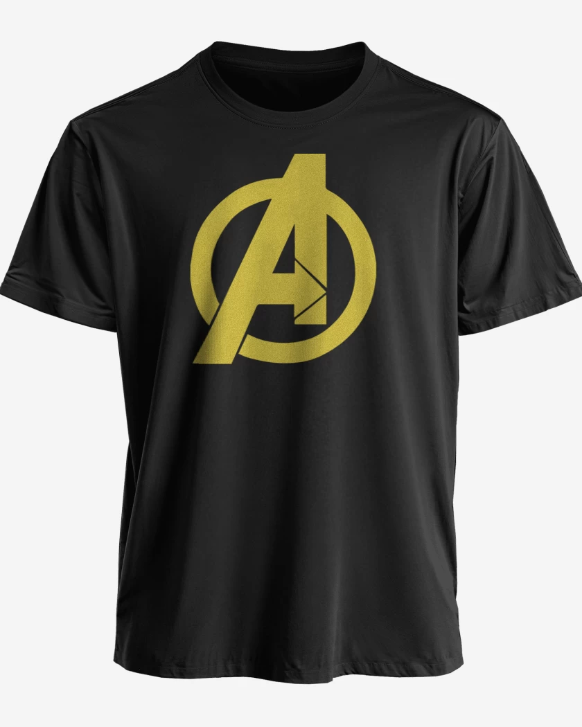 Polera premium Negro de Avengers Symbol
