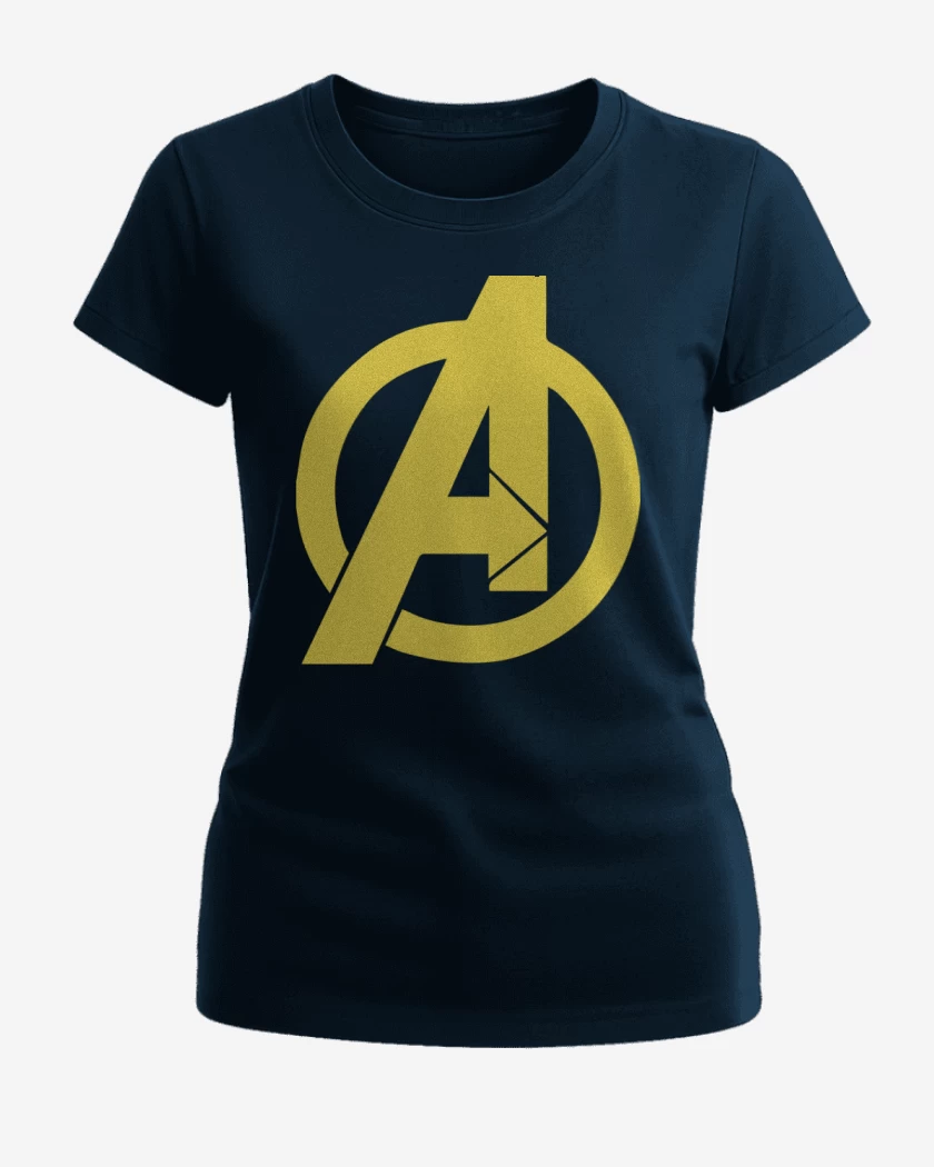Polera de Mujer Azul Marino de Avengers Symbol